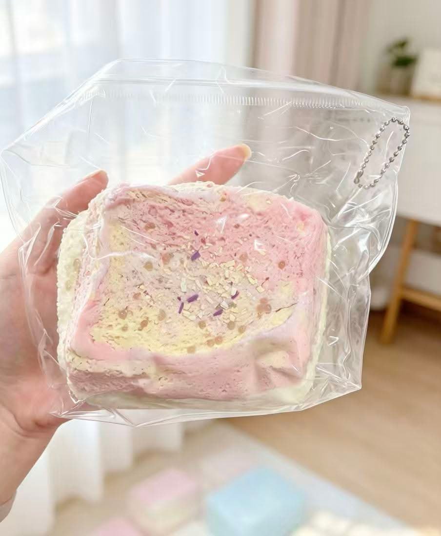 Strawberry Lemon Swirl Toast Squishy