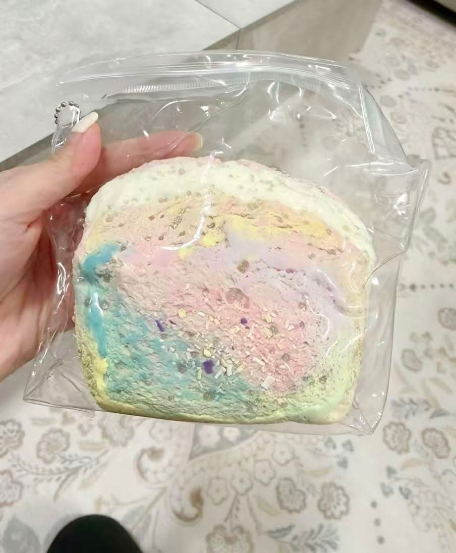 Rainbow Swirl Toast Squishy